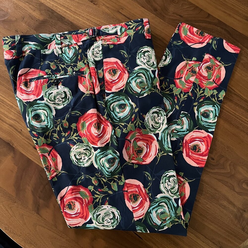 August McGregor Rose Print Pants